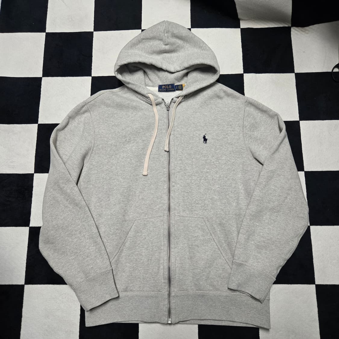 L 폴로랄프로렌 써멀 후드 집업 그레이 상품이미지1