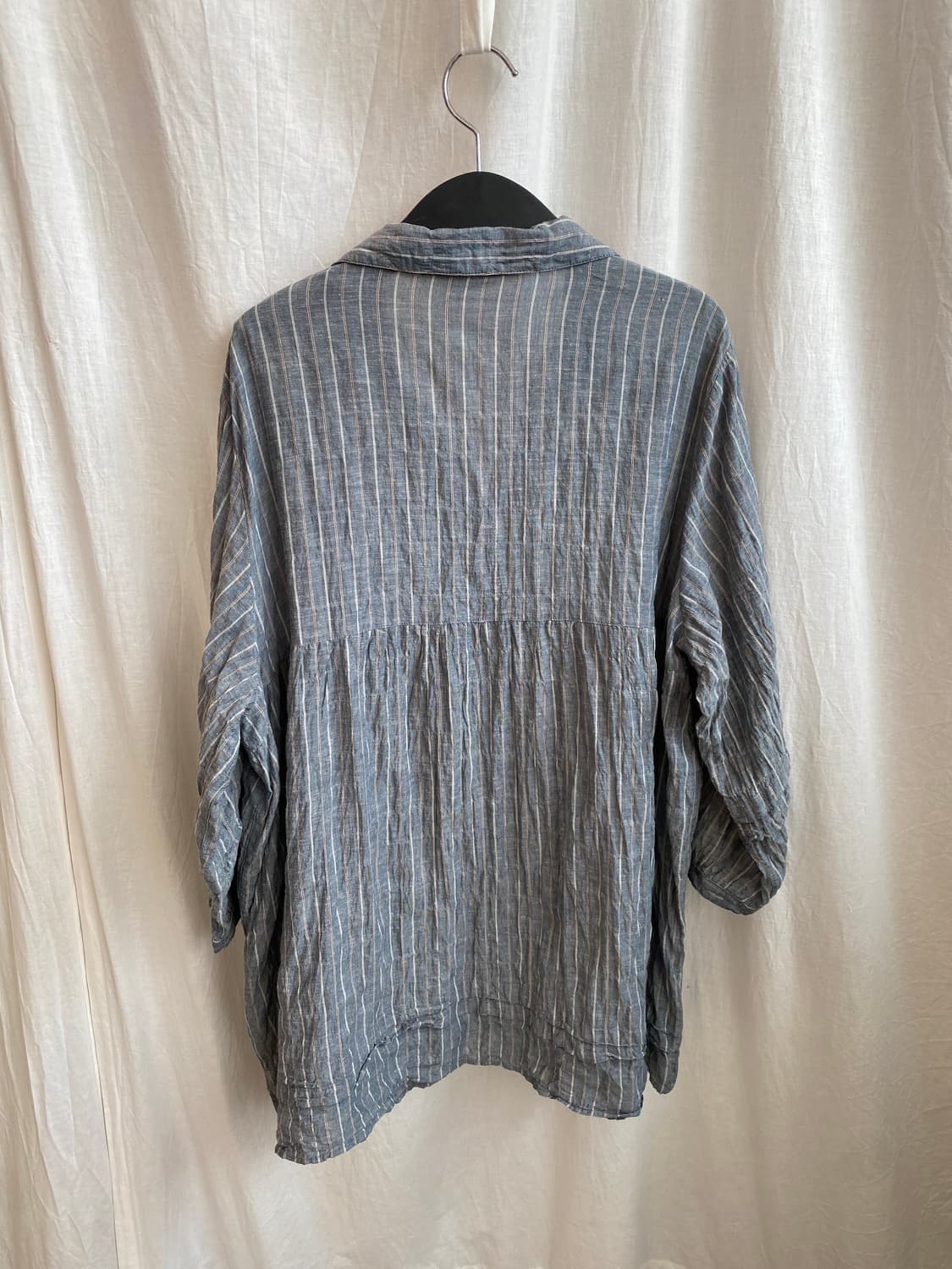 린넨면 스트라이프 7부 블라우스(L-XL) 상품이미지9