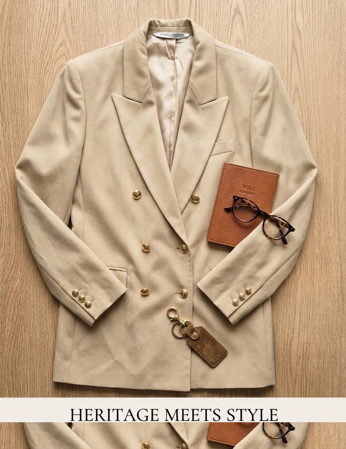 영국제 M&S 금장 더블 울 자켓 (순모 100% / Petite Fit 상품이미지1