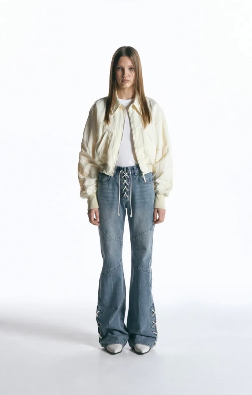 INSILENCE WOMEN 인사일런스우먼 레이스업 부츠컷 팬츠 상품이미지4