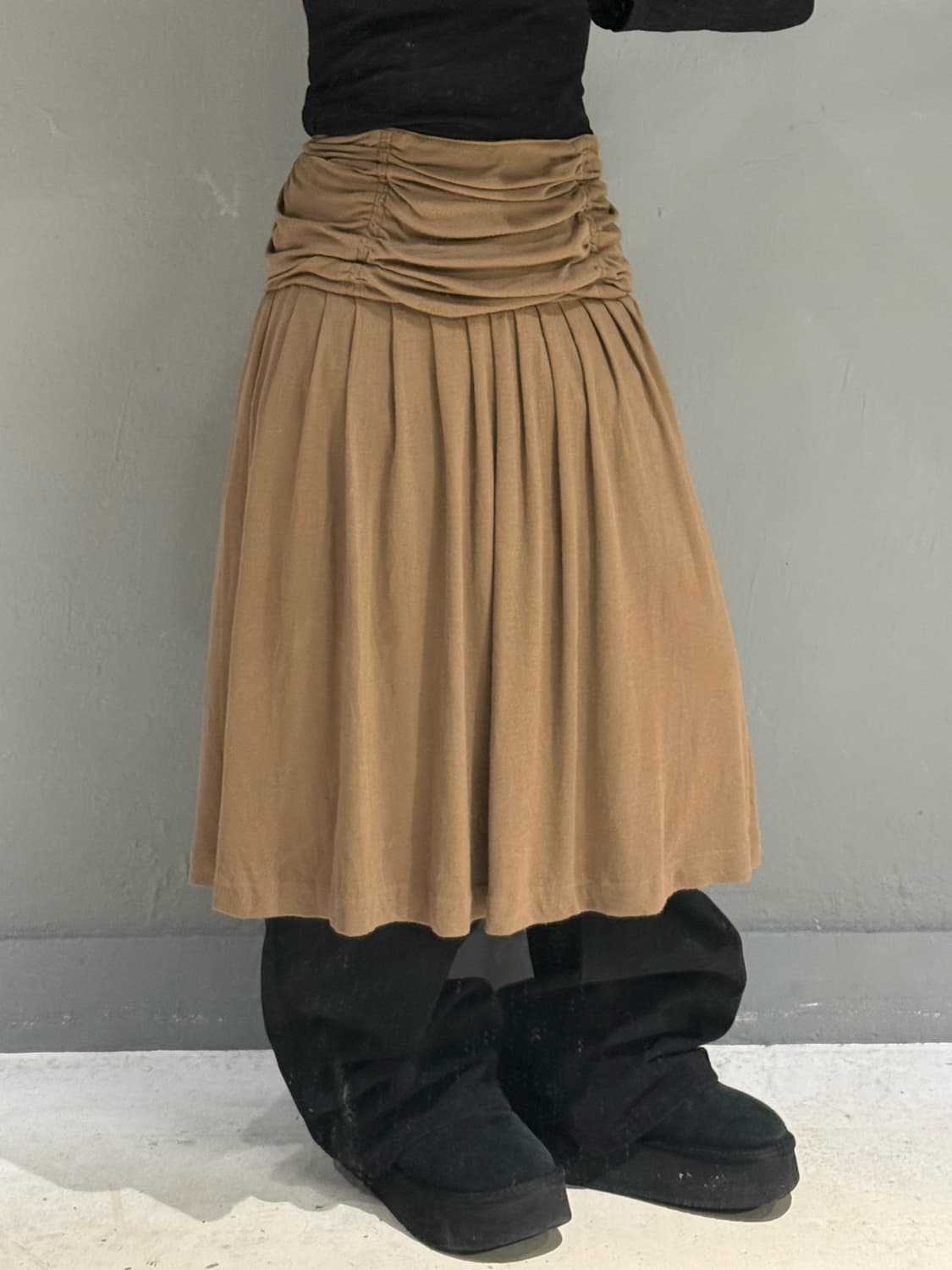 hirring detail pleats line skirt  상품이미지1