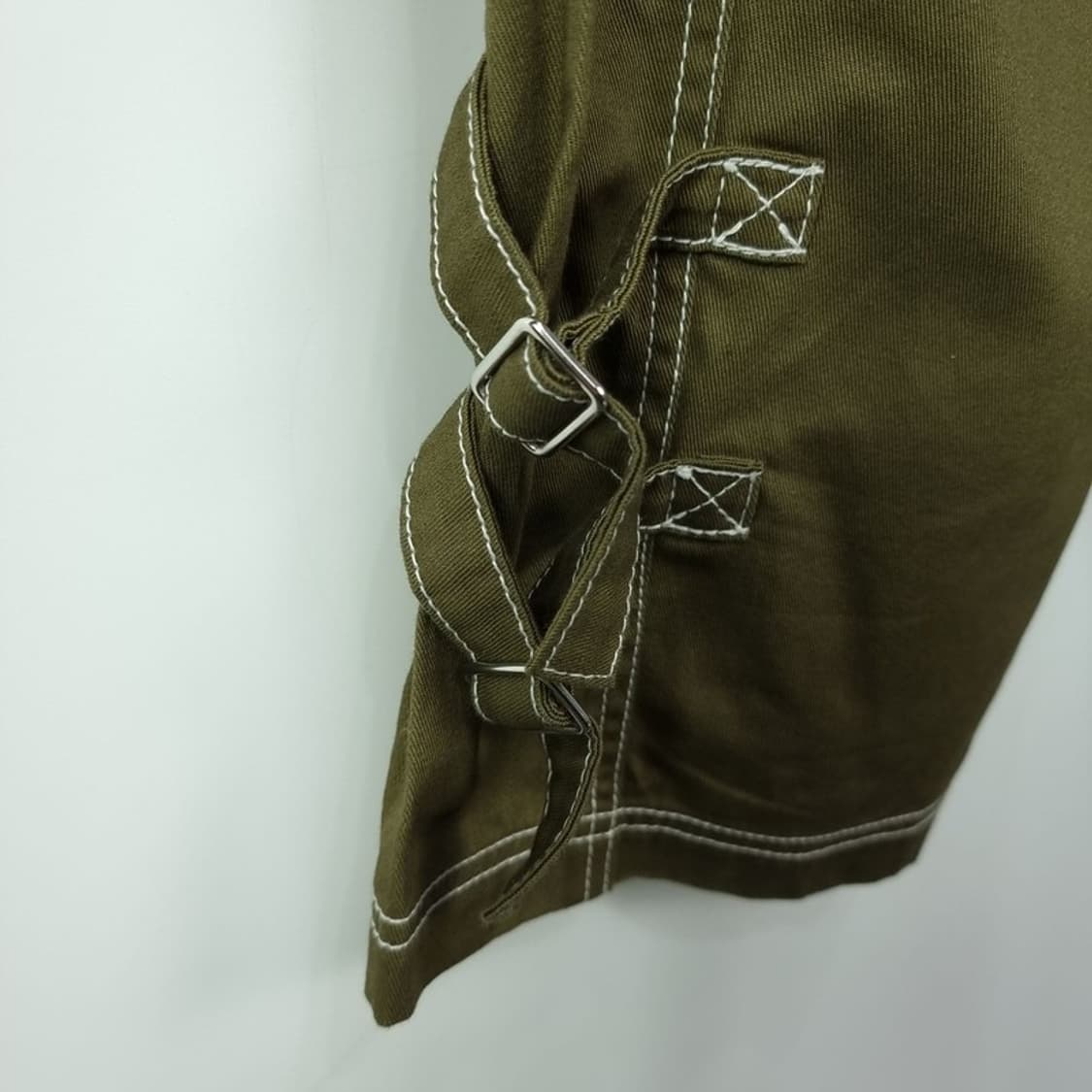 [로맨틱크라운] 벌룬핏 스티치 스트랩 팬츠 올리브 카키 M20130 상품이미지5