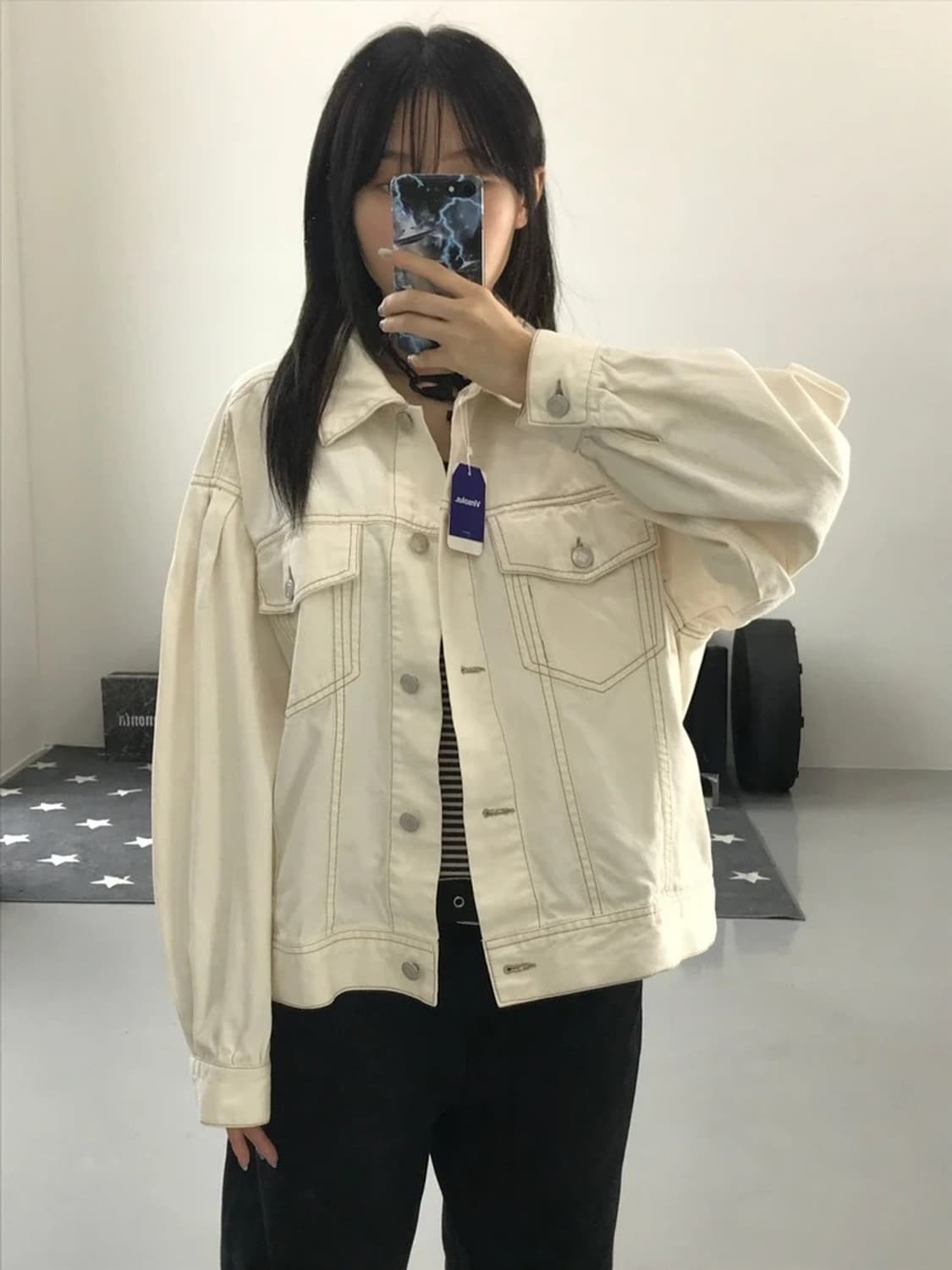 JPN 아이보리 디테일 자켓 상품이미지2