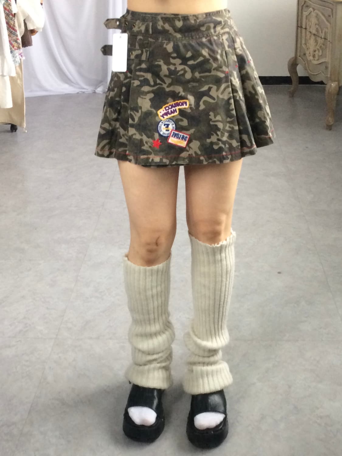 belted camo pattern mini skirt 상품이미지6