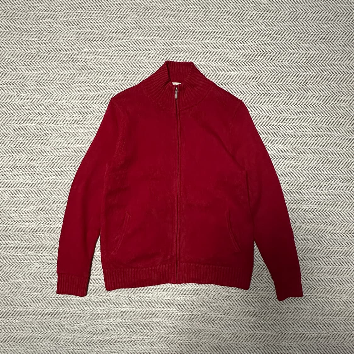 L. L. BEAN woman knit zip jacket sweater 상품이미지1