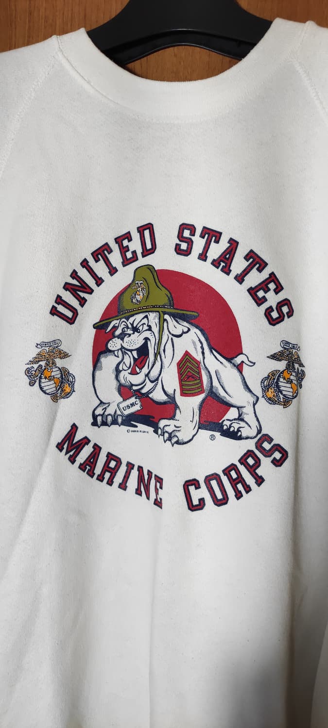 80s 미해병대 불독 스웻셔츠 L사이즈 상품이미지3