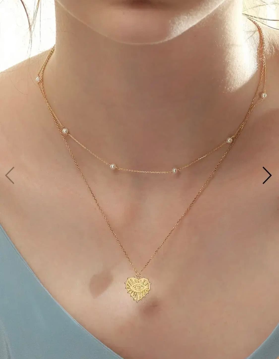 타티아나 이블아이 하트 목걸이 상품이미지1