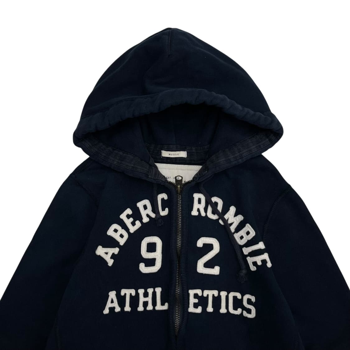 아베크롬비 센터로고 네이비 후드집업 L 상품이미지4