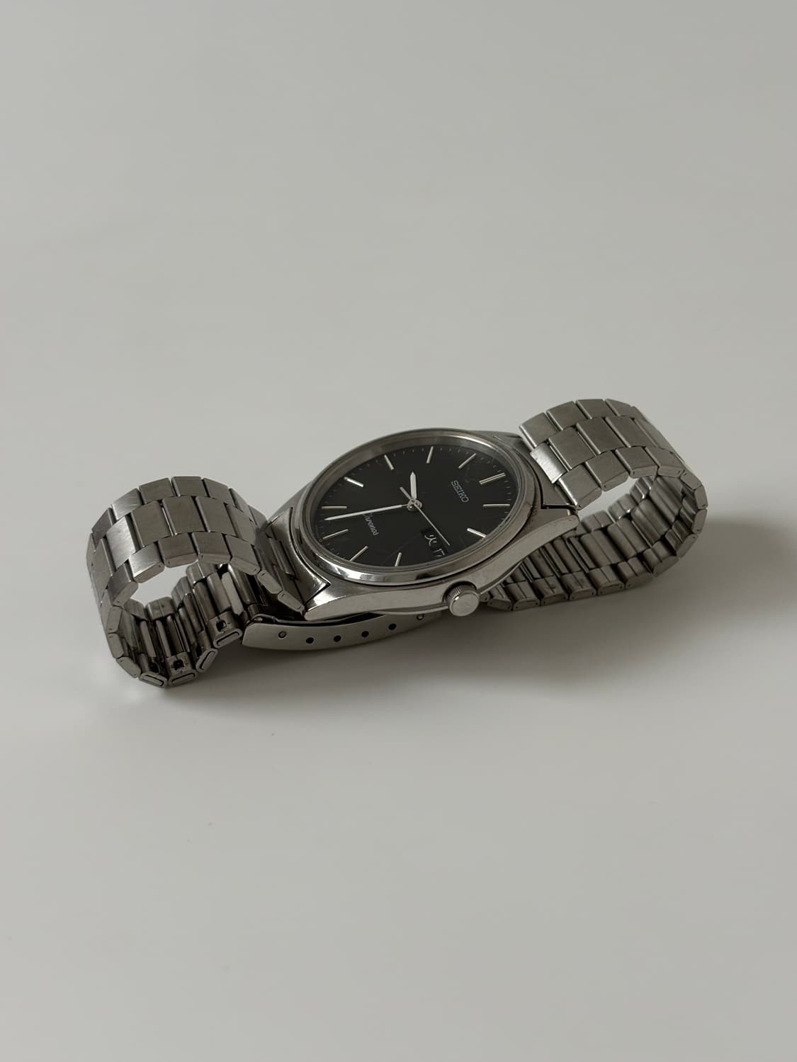 1980s Chronos Black Dial Silver Quartz 상품이미지6