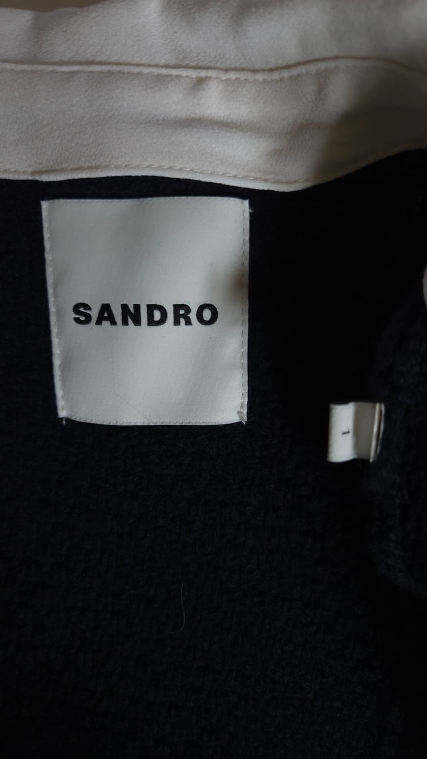 산드로 자수 카라 케이블 울 니트 가디건  1 사이즈 상품이미지10