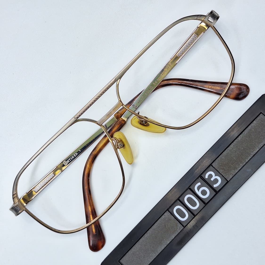 CONTINENTAL XO-02 이온금도금 티타늄 투브릿지 안경테 빈티지 상품이미지1