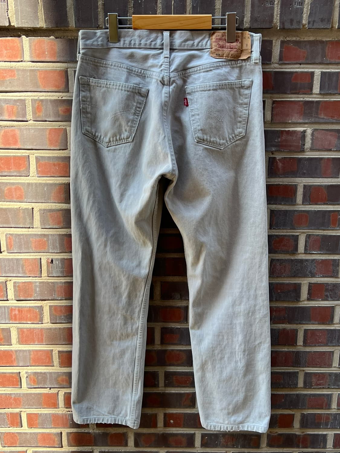 00's 리바이스 501 라이트 그레이 화이트 유럽생산 빈티지 데님 상품이미지7