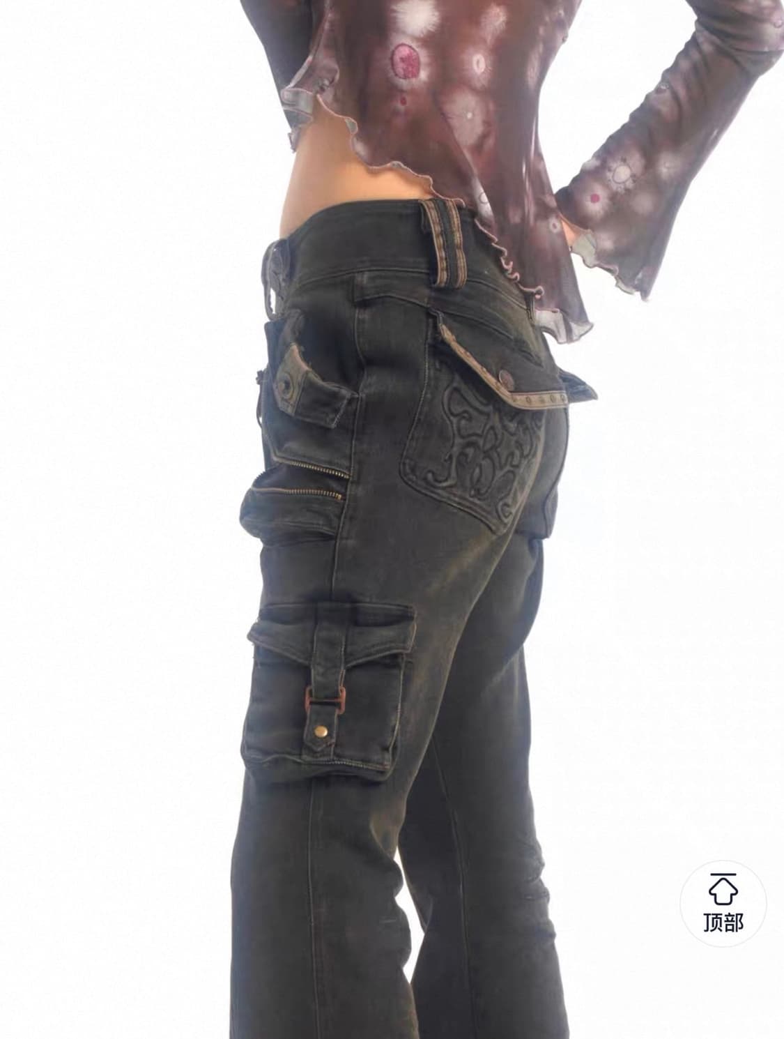 Flowers birds Market 멀티 포켓 부츠컷 데님 상품이미지4