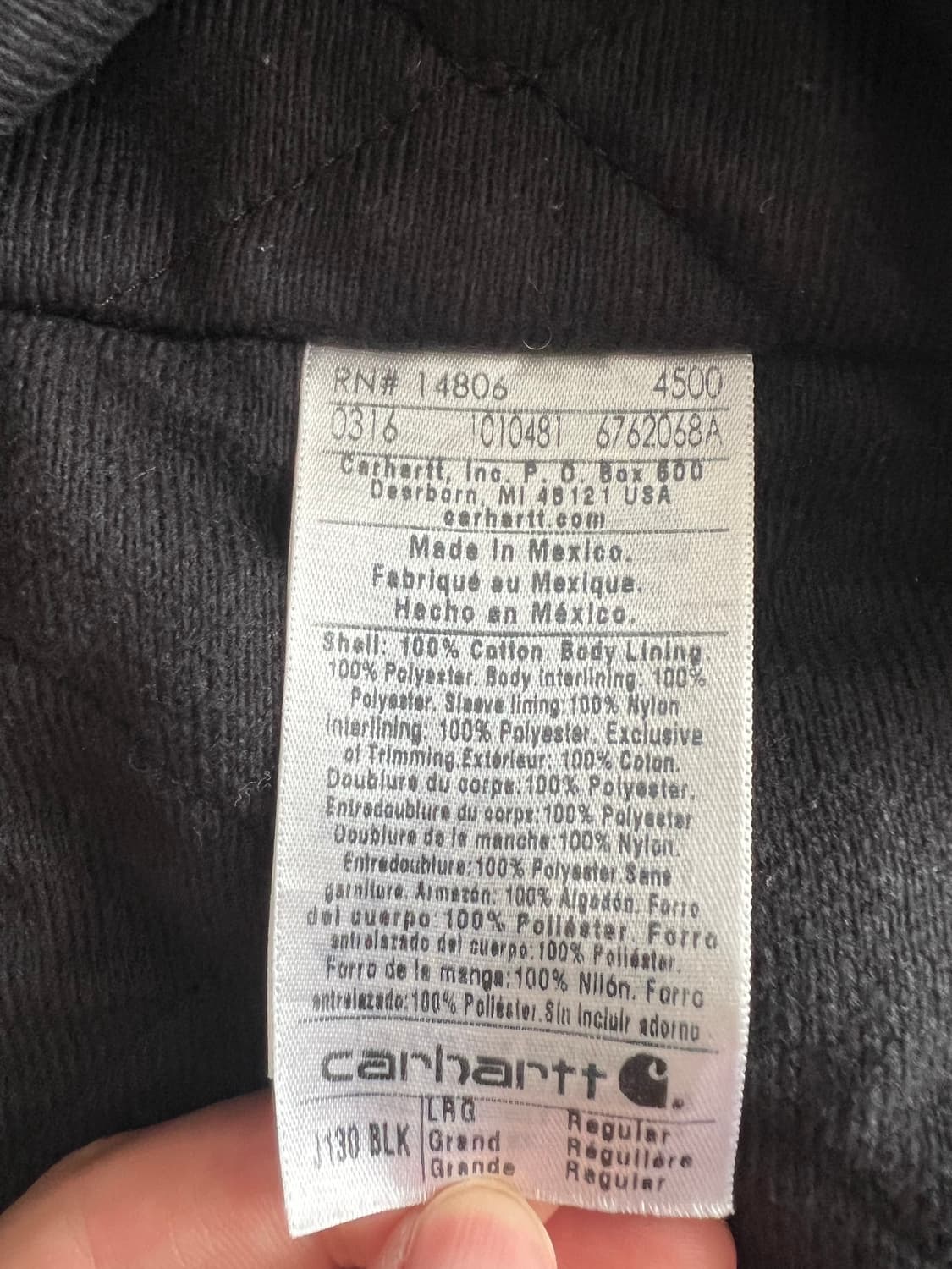 (L)칼하트 J130 BLK 블랙 빈티지 액티브 자켓 상품이미지5