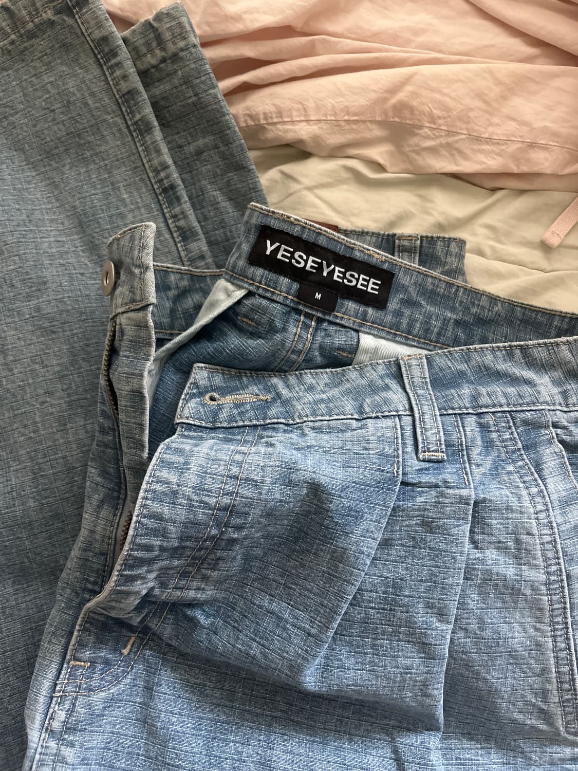 예스아이씨 Two tucked Ripstop Denim Pants 상품이미지3