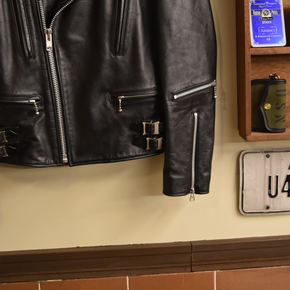 소가죽 라이더 자켓 블랙 (Ruckuz) 상품이미지3