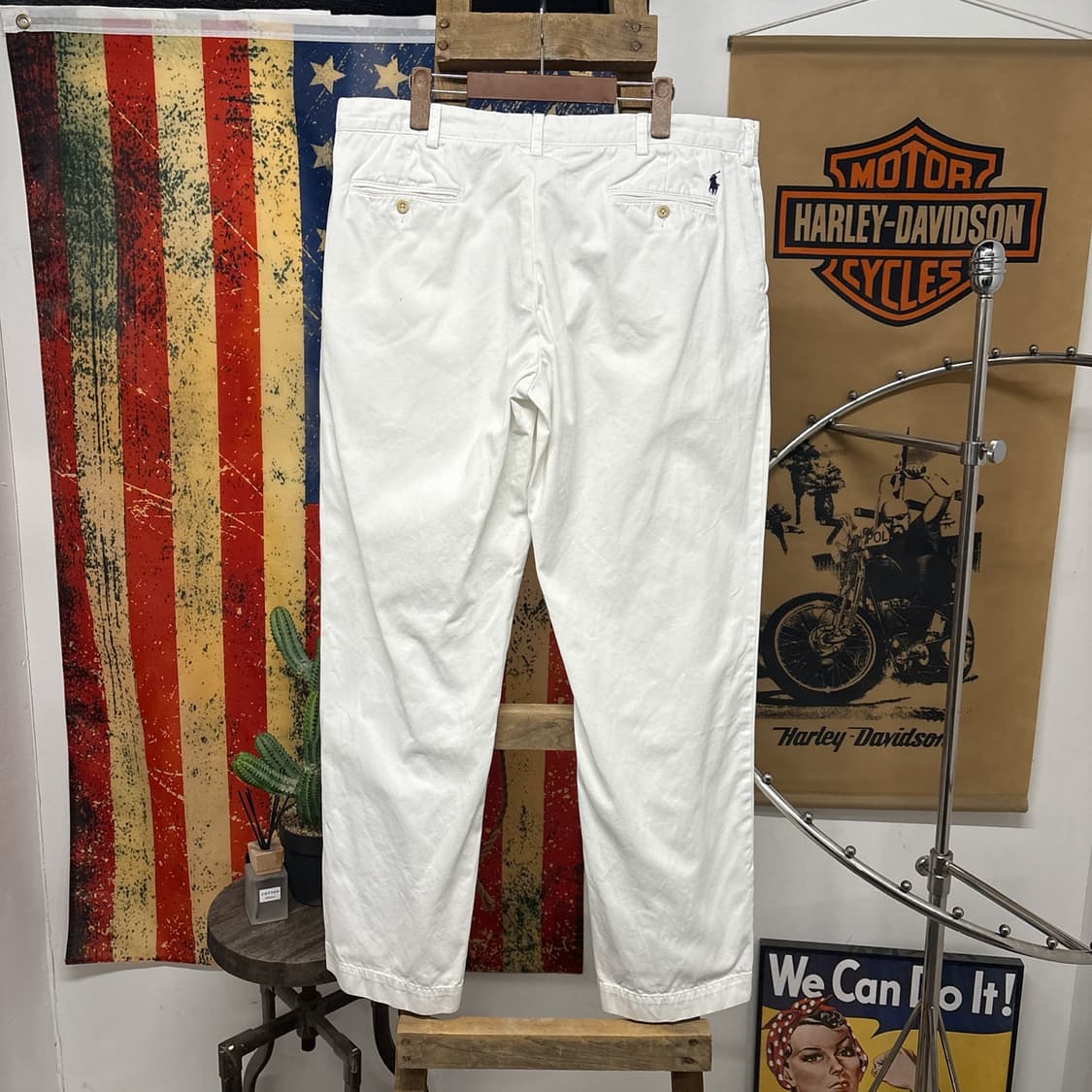 90s 폴로 랄프로렌 클래식 화이트 코튼 치노팬츠 포니자수 N761 상품이미지2
