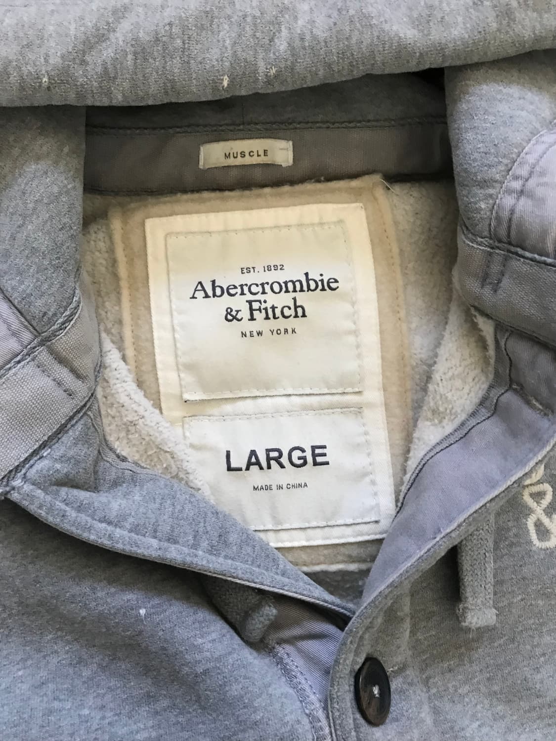 아베크롬비 자수로고 버튼 헤비써멀 후드집업 상품이미지7