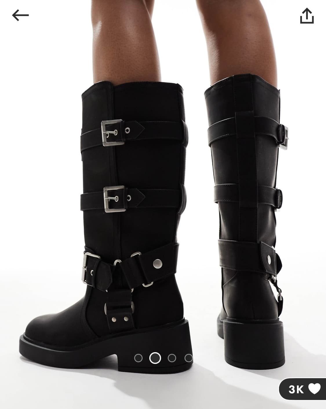 Buckle detail platform boots US6 상품이미지2