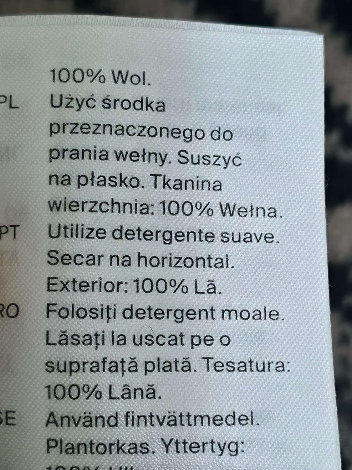 코스 COS 베이지×블랙 패턴 울100% 니트 XS 상품이미지7