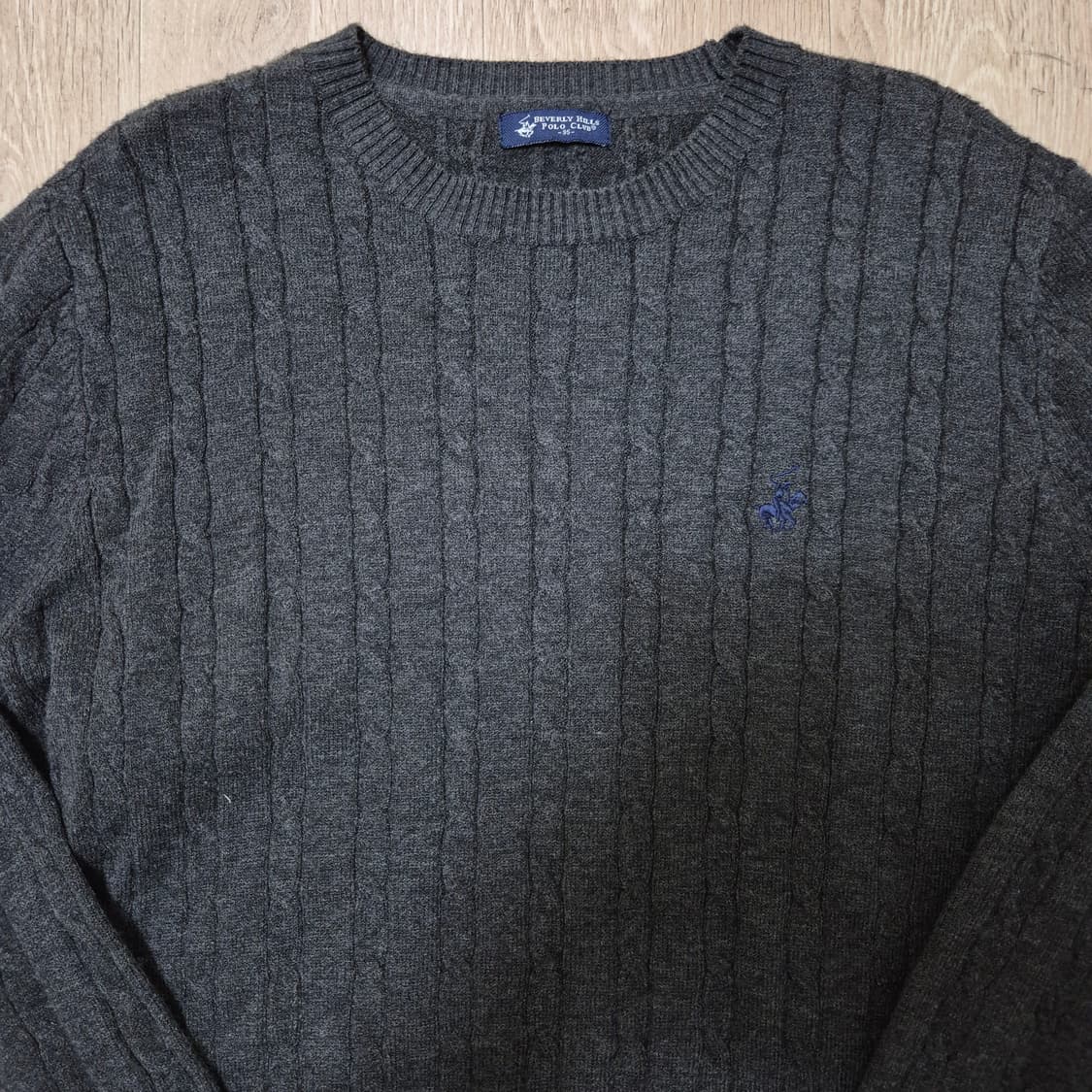 비버리힐즈폴로클럽 스몰포니 모직 꽈배기 니트 상품이미지2