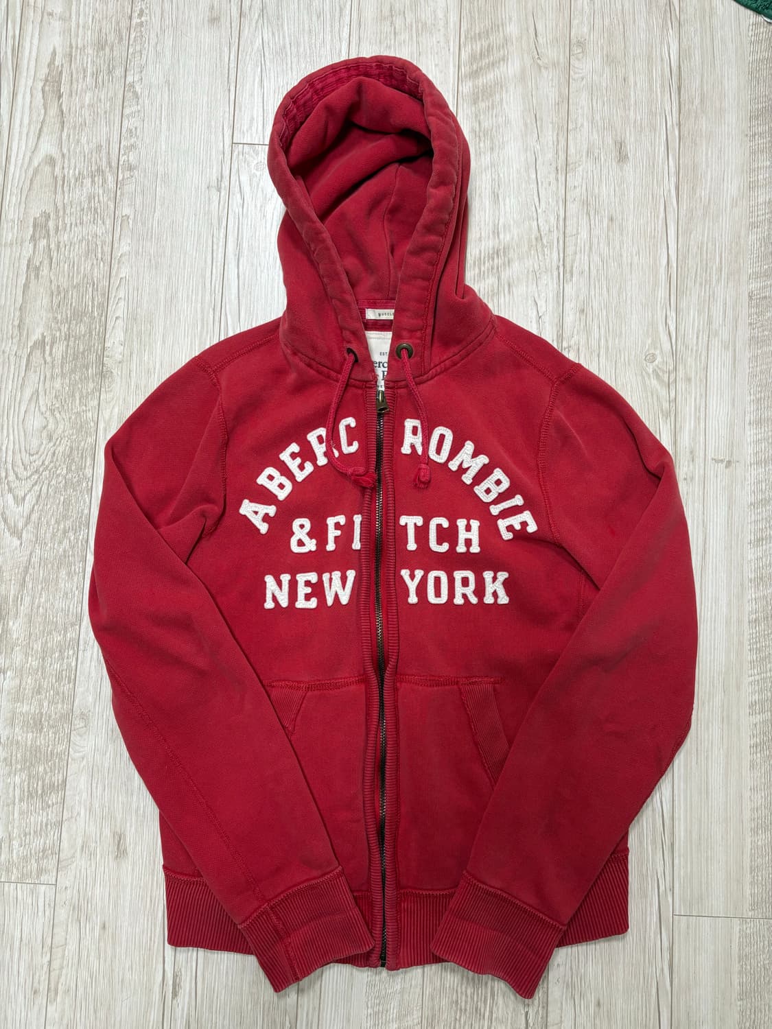 아베크롬비 후드집업 레드 L 상품이미지1
