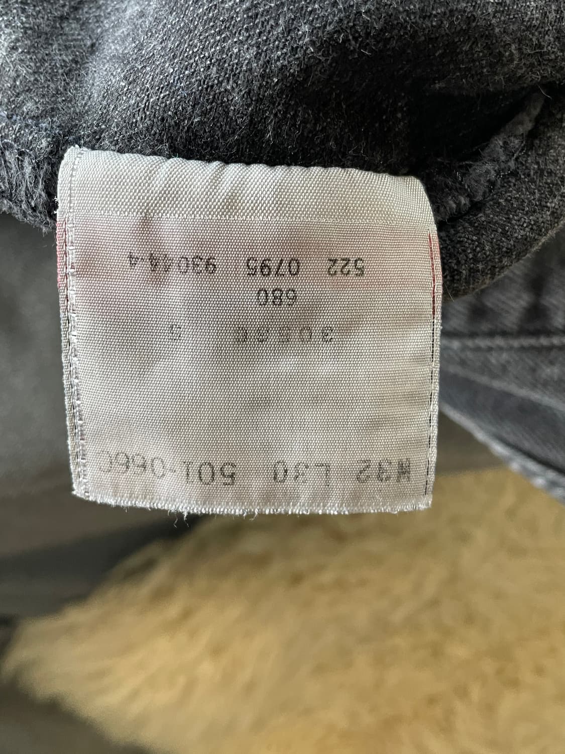 리바이스 501 블랙 데님 팬츠 상품이미지3