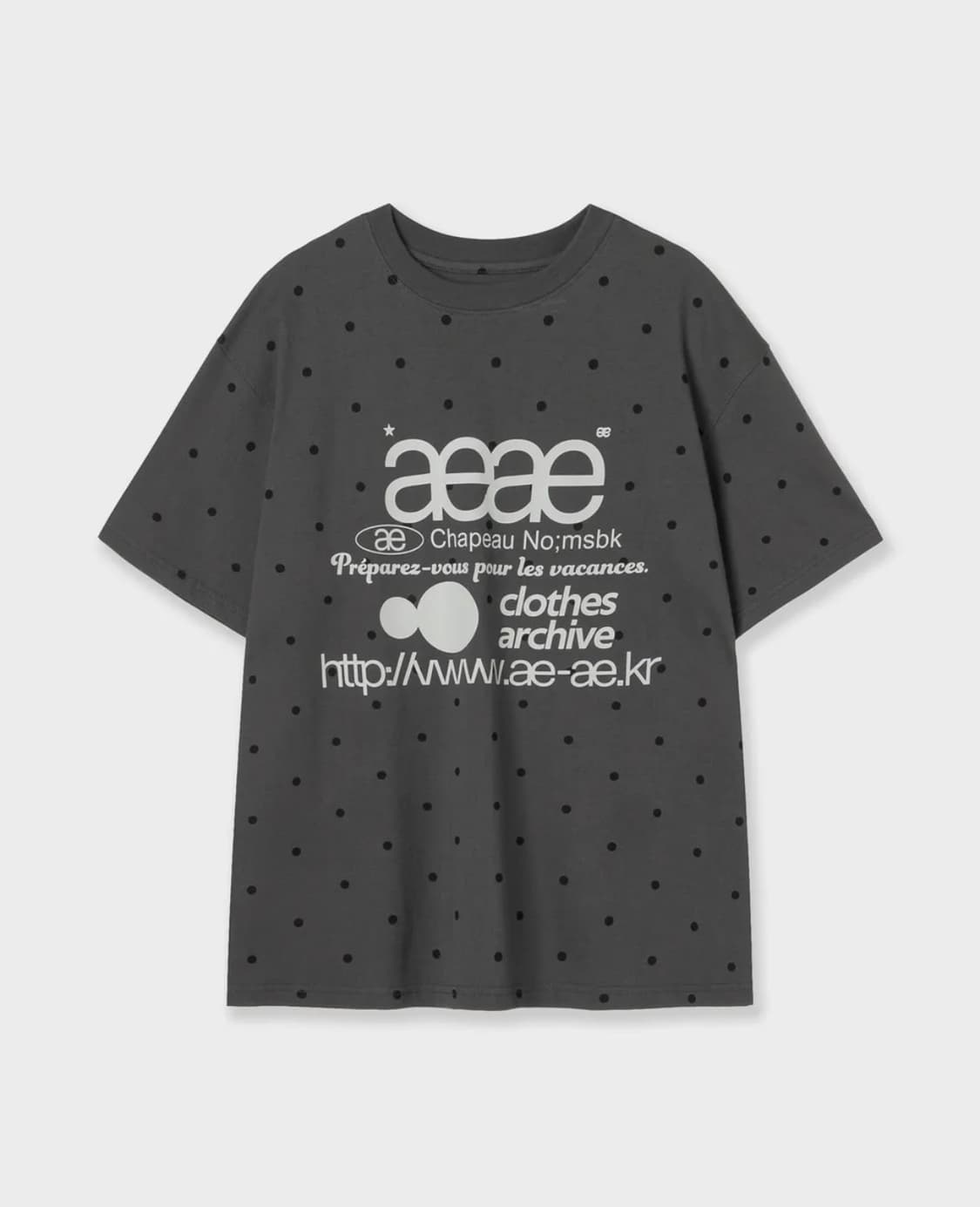 WEB LOGO DOT T-SHIRTS [CHARCOAL] 상품이미지1