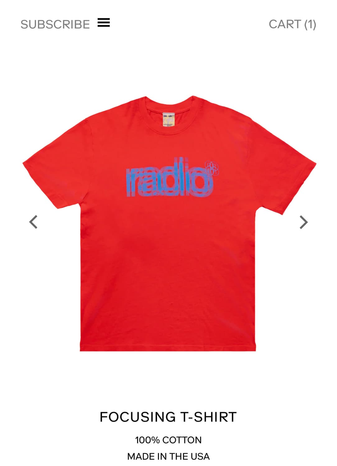 새상품) 프랭크오션 Blonded Focusing T-SHIRT L 상품이미지1