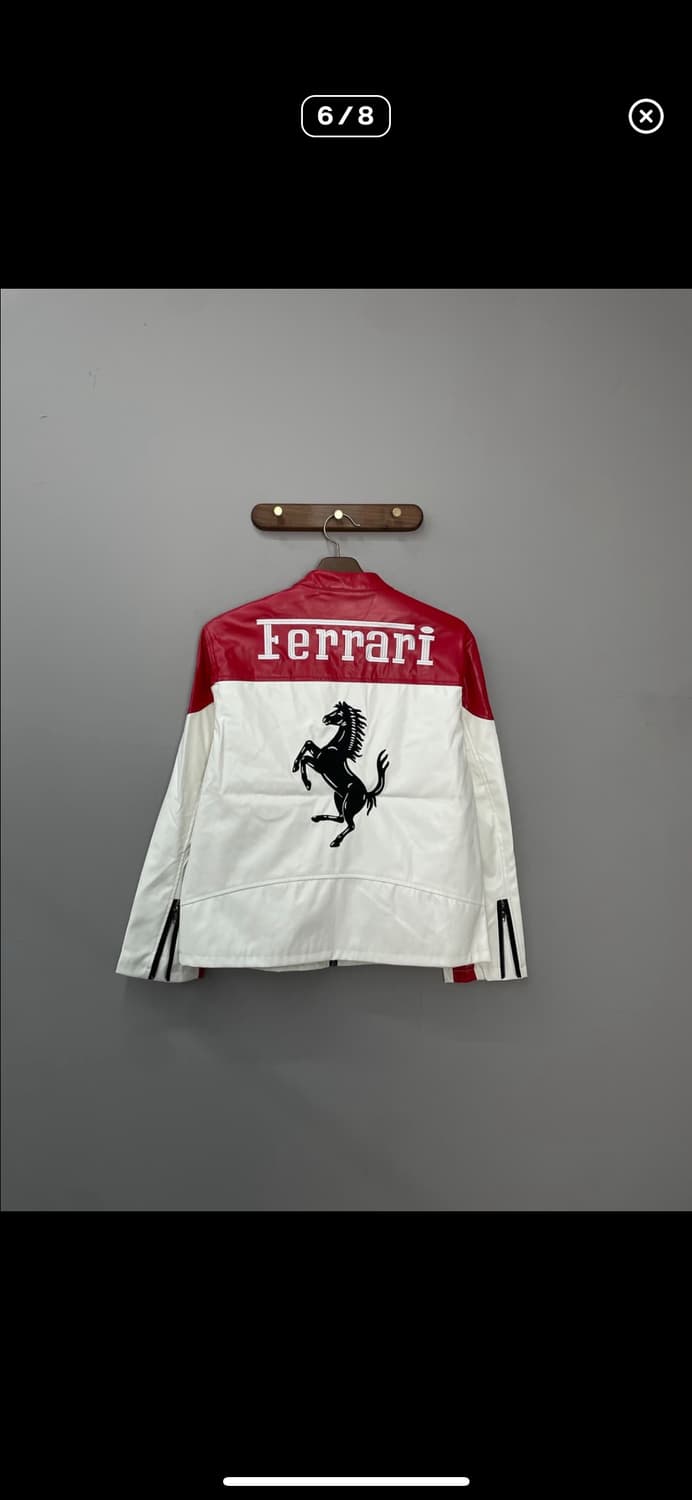 페라리 F1 자수로고 레드 레더자켓 A3399 상품이미지6