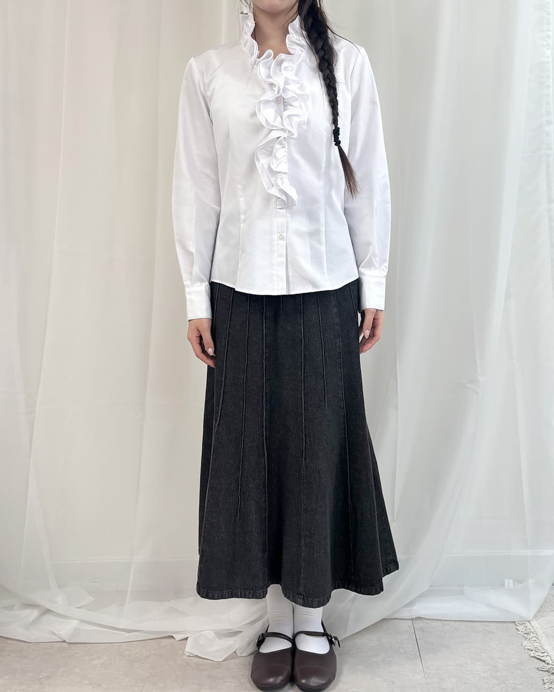 PLEASURE 긱시크 러플 슬림 셔츠 상품이미지3