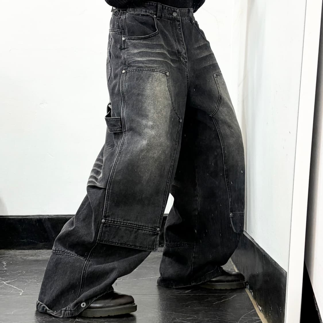 IDWS 아돈워너셀 오버랩 카펜터 데님 팬츠 상품이미지3