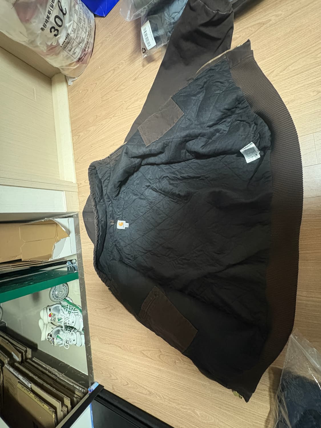 [3XL] J130 DKB 칼하트 액티브 자켓 빈티지 다크브라운 상품이미지3