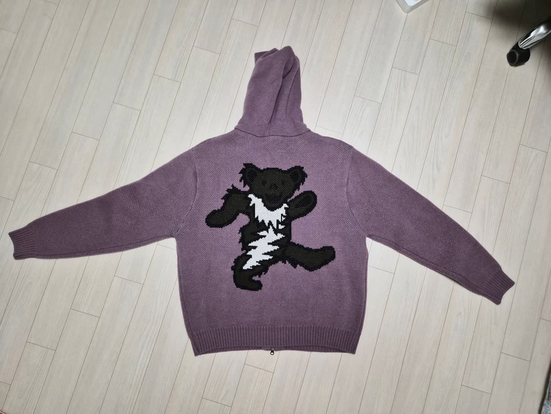 디스이즈네버댓x그레이트풀데드 니트 후드 플럼 M 상품이미지4