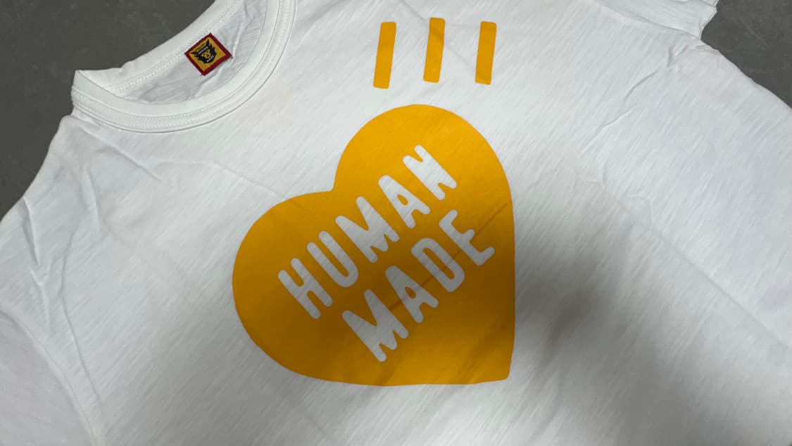 휴먼메이드 옐로우 하트 반팔 화이트 상품이미지8