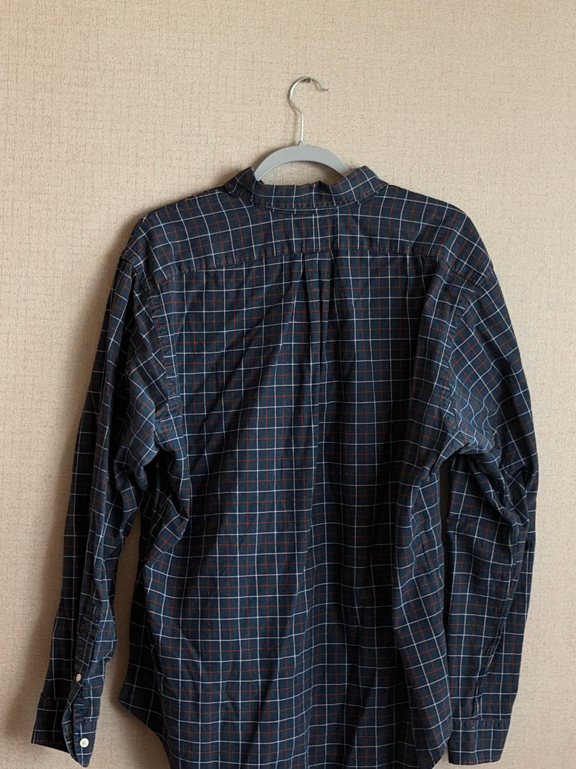 폴로 랄프로렌 체크남방 긴팔 네이비 상품이미지2