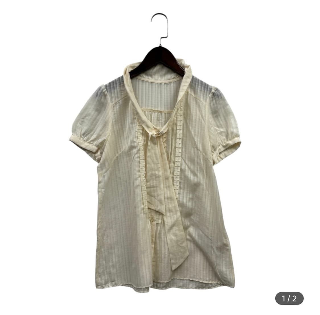 일본 빈티지 타이 블라우스 상품이미지3