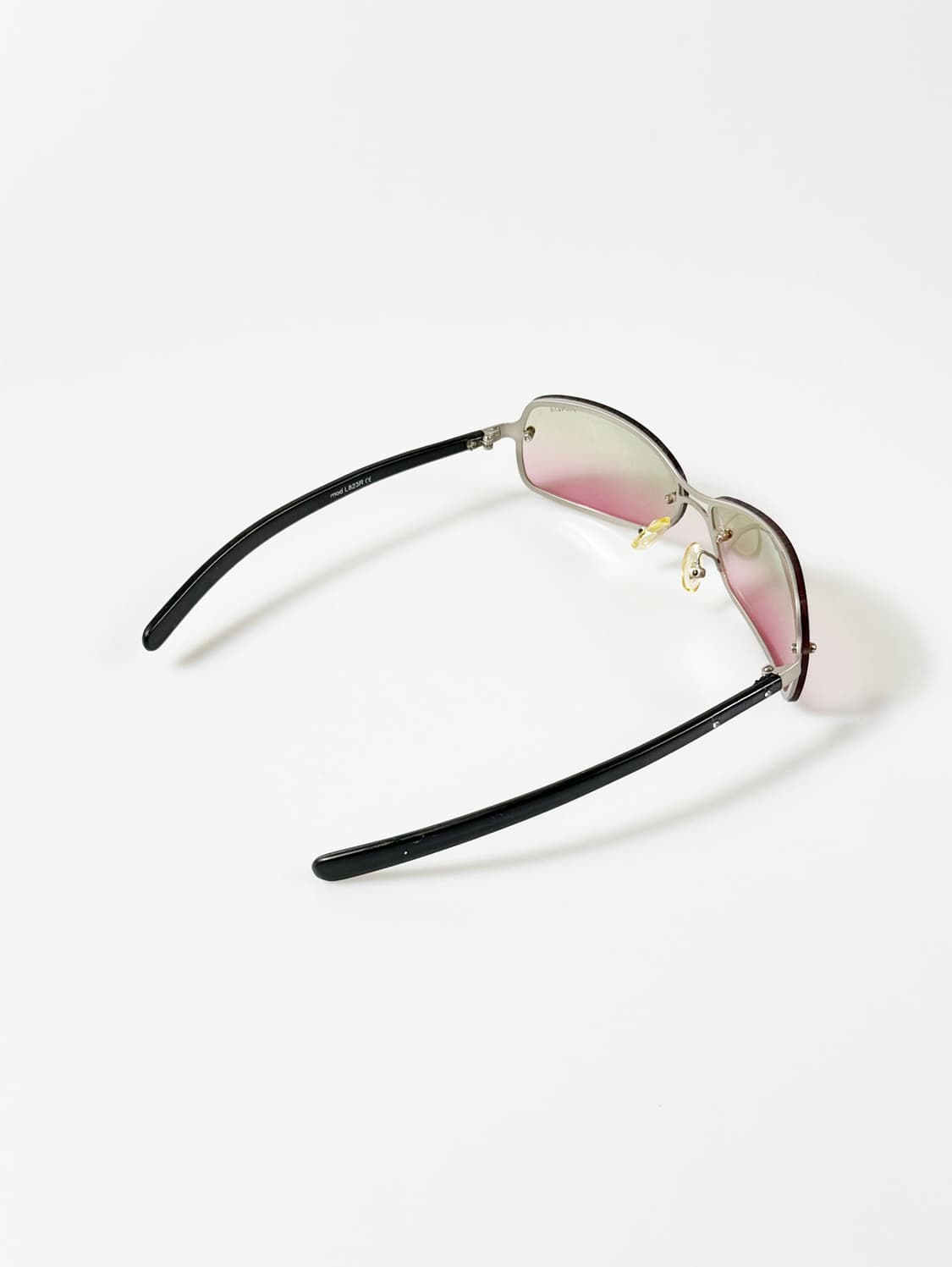 90s PANDA 무테 스퀘어 메탈 프레임 빈티지 틴트 선글라스 상품이미지4