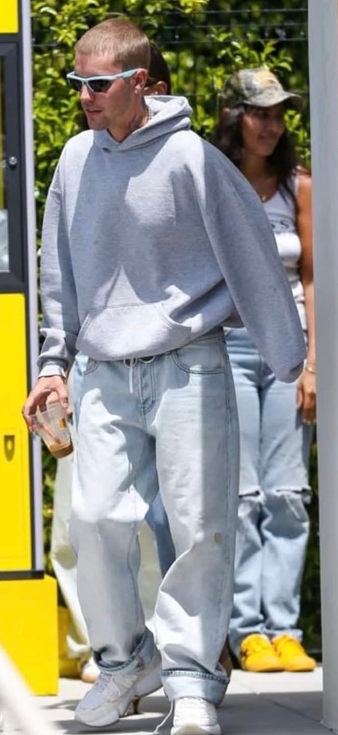 90s USA Russell grey Hoodie 상품이미지10