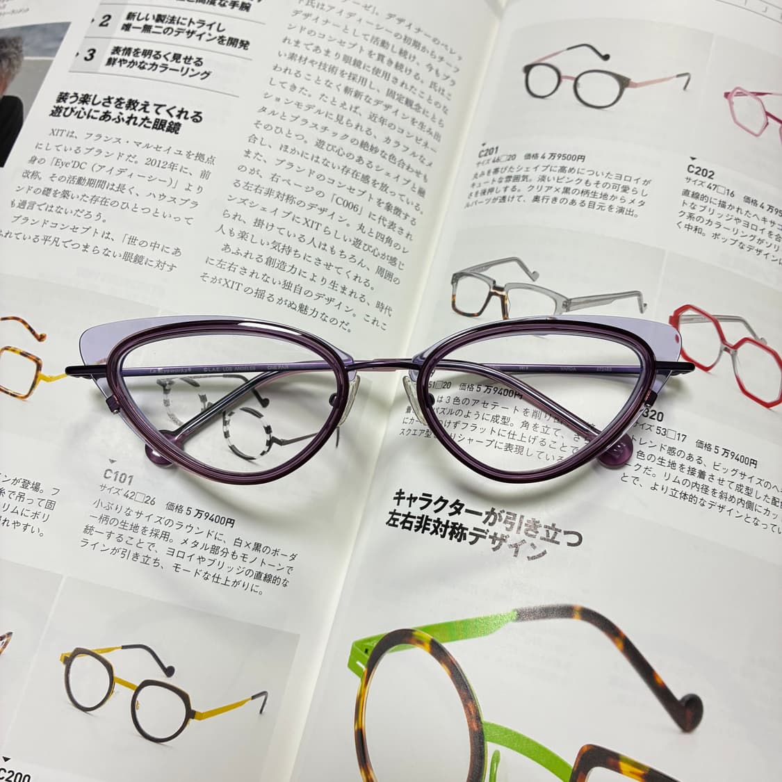 L.A. EYEWORKS 엘에이 아이웍스 캣아이 뿔테 안경 상품이미지1