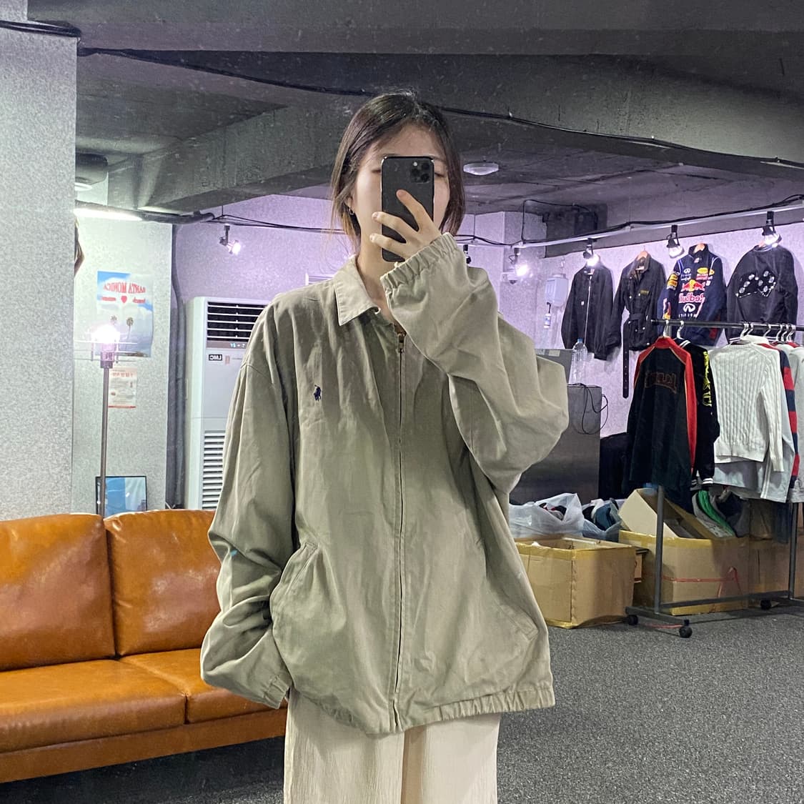 폴로 랄프로렌 베이지 미니멀 자켓 B2360 상품이미지1