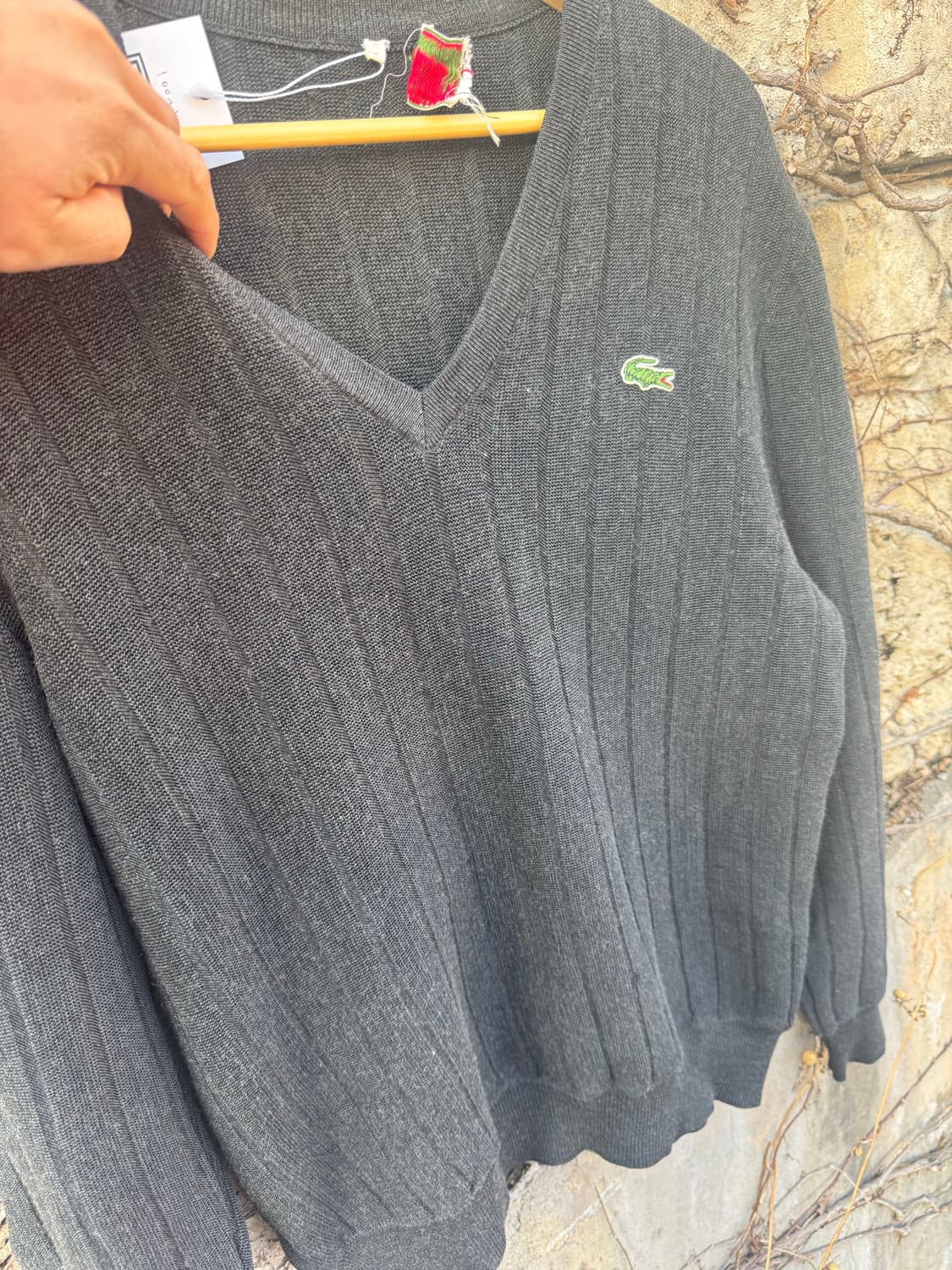 70s 라코스테 made in france 빈티지 브이넥 니트 상품이미지5