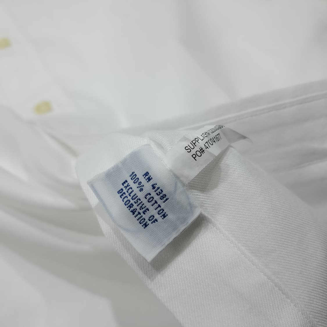 CL469 2XL 폴로 코튼 스프레드칼라 네이비포니 화이트 셔츠 남방 상품이미지6