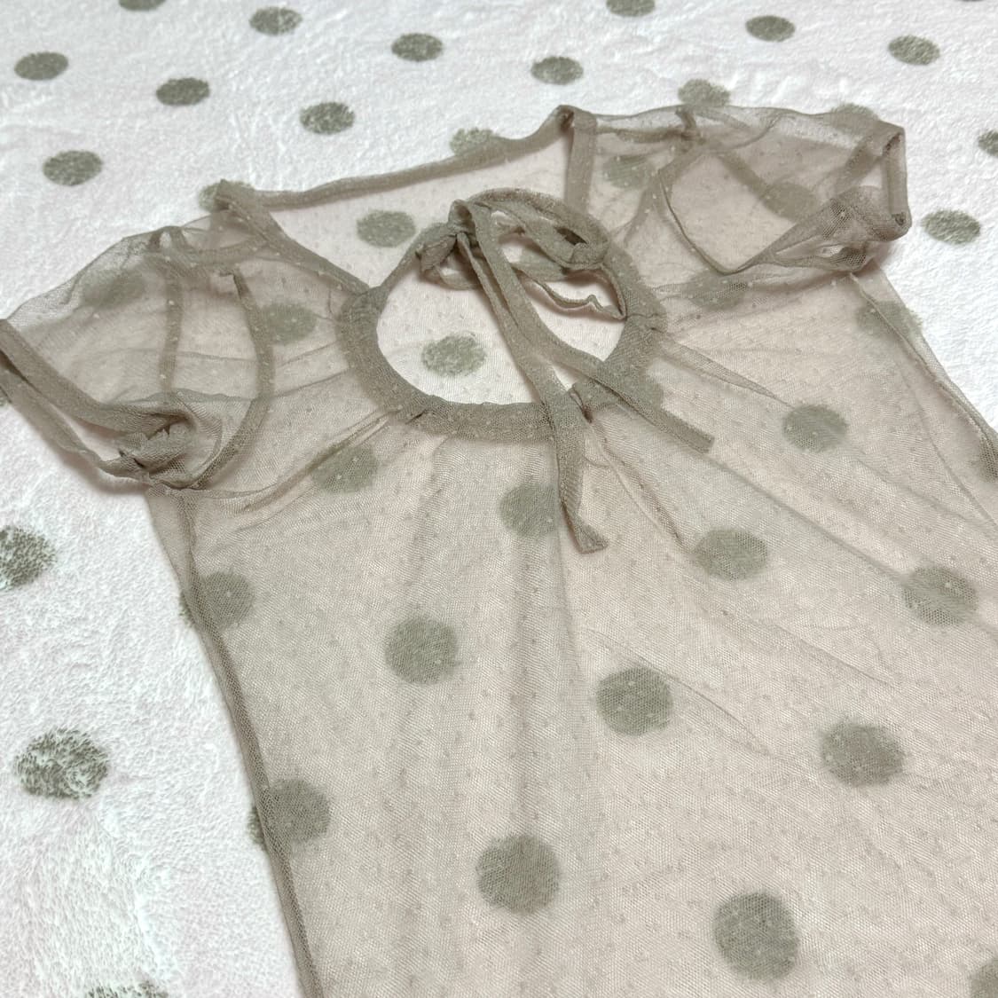 팬시클럽 도트 레이어드 롱슬리브 핑크 상품이미지8