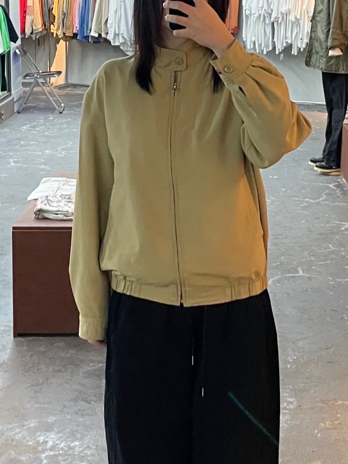 입생로랑 베이지 블루종 자켓 H1461 상품이미지1