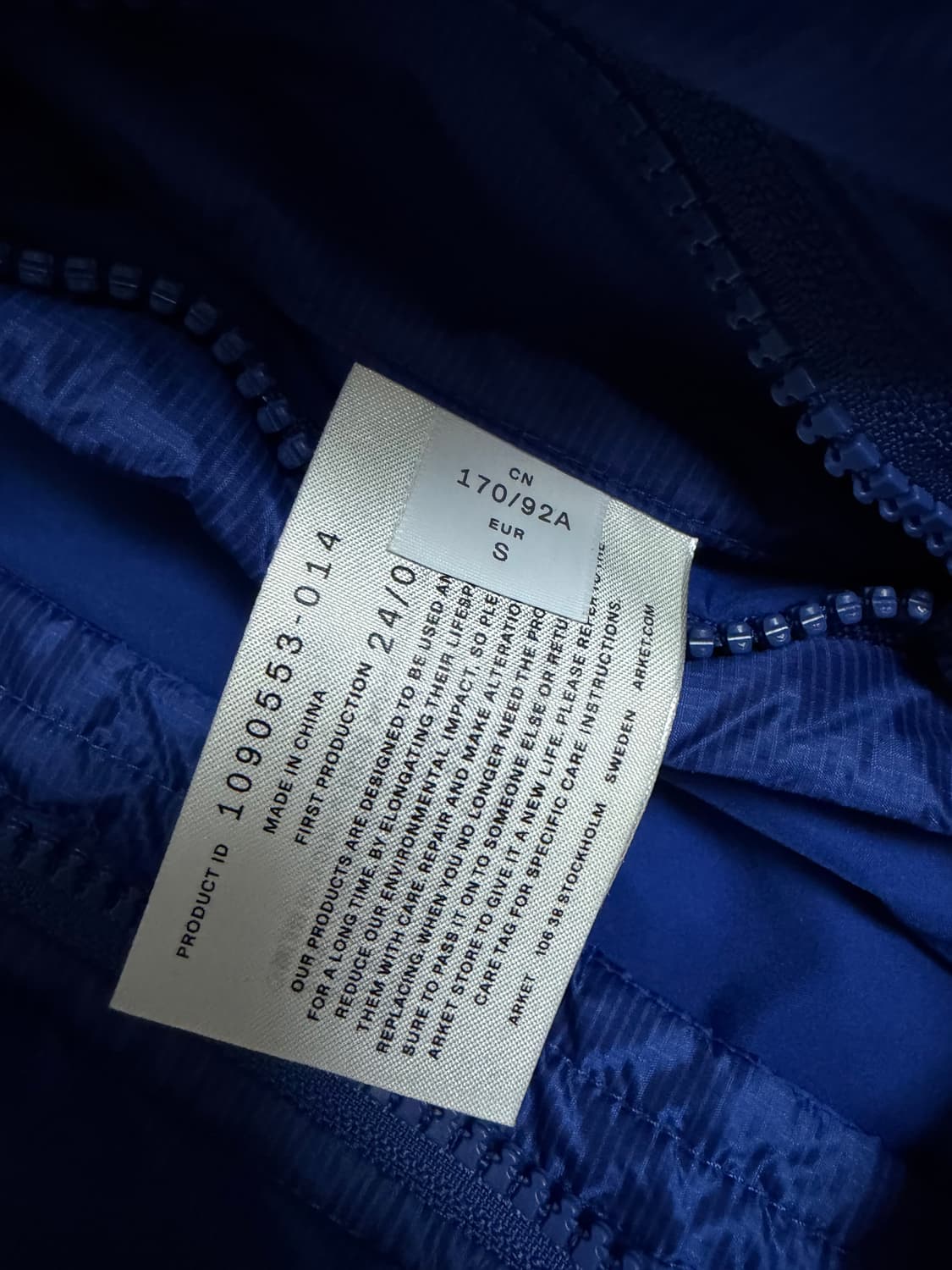 아르켓 스포티 다운 재킷 블루 S사이즈 상품이미지4