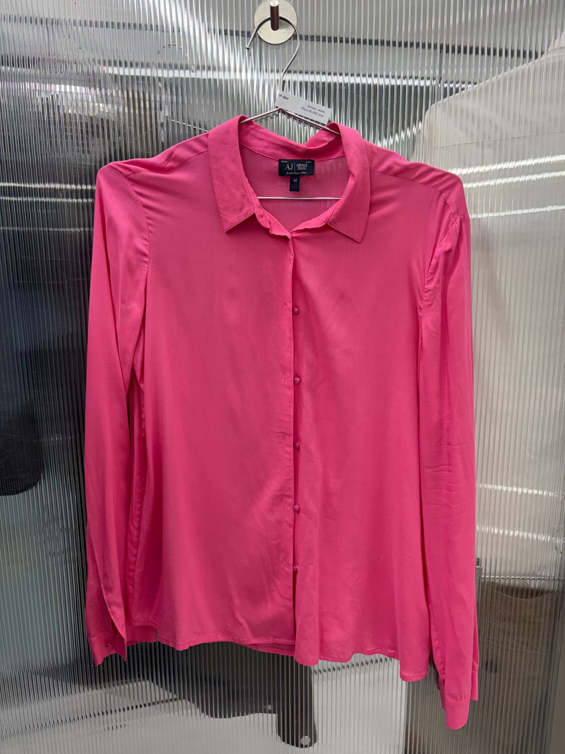 아르마니 진스 핑크 코튼 셔츠 상품이미지1