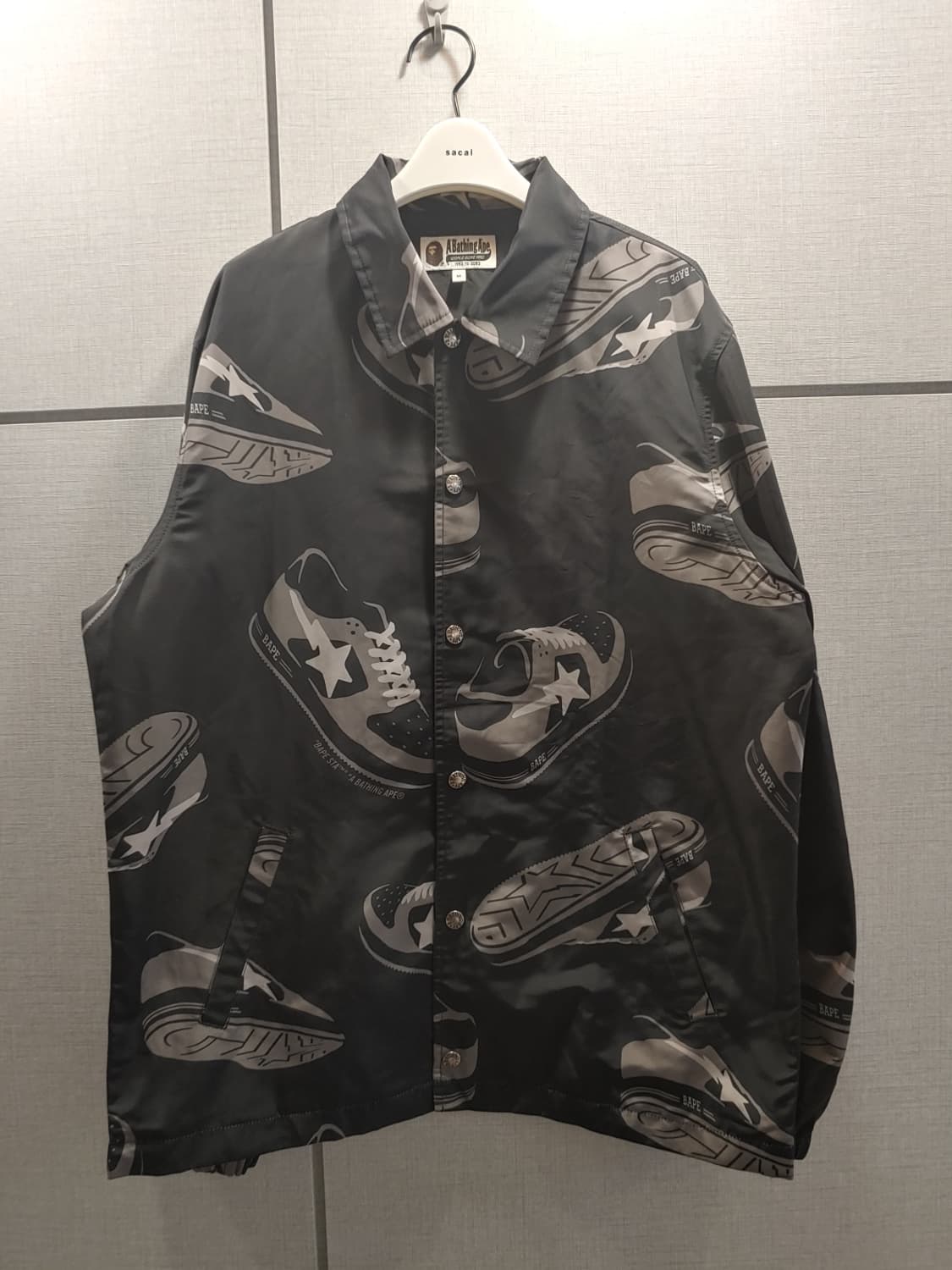 [M] 베이프 베이프스타 프린팅 코치자켓 상품이미지1