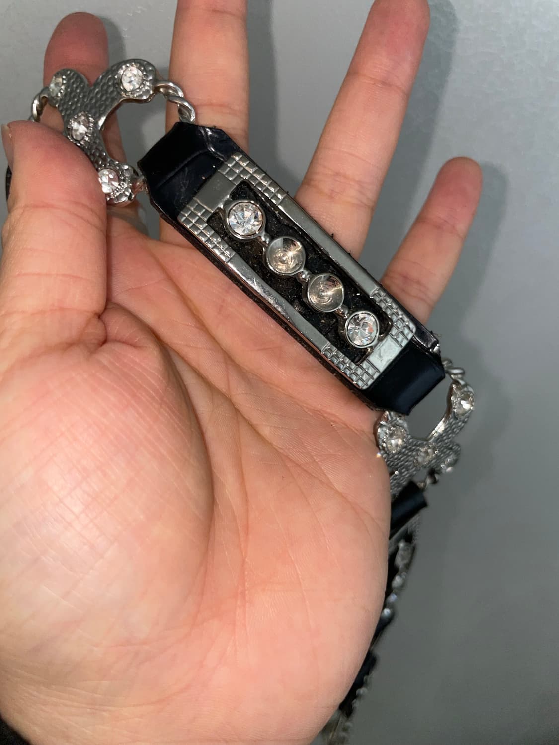 큐빅 레더 체인 벨트 상품이미지4