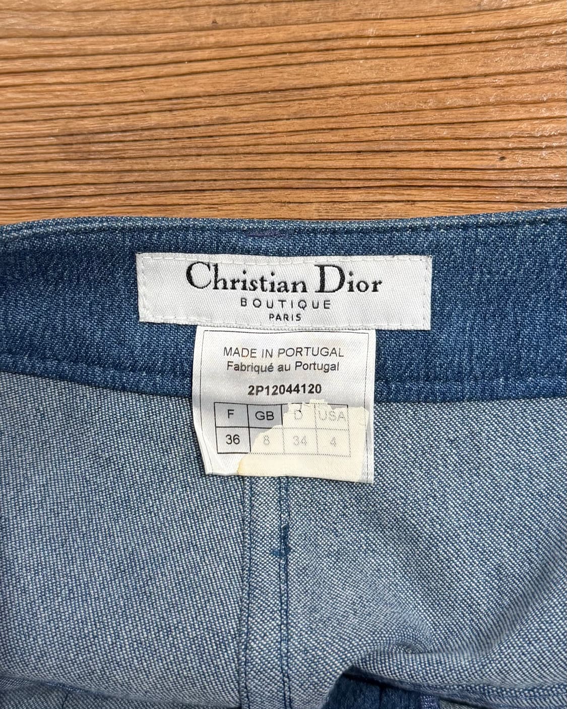 크리스찬 디올 부티크 블루 2002 존 갈리아노 부츠컷 데님 팬츠 상품이미지7